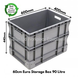Heavy Duty Stacking Euro Box 60cm 90 Litre
